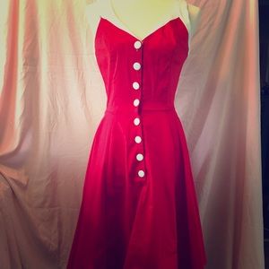 Red rockabilly dress